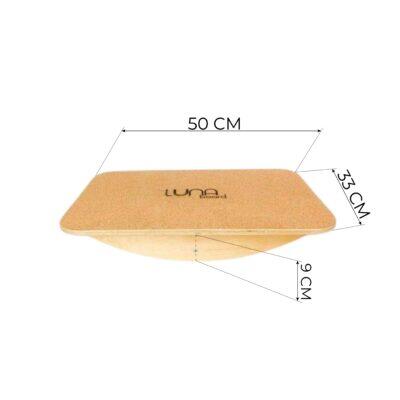 Unisex fitness planche d'équilibre en bois plateau oscillant Belgau Naturel 4/5