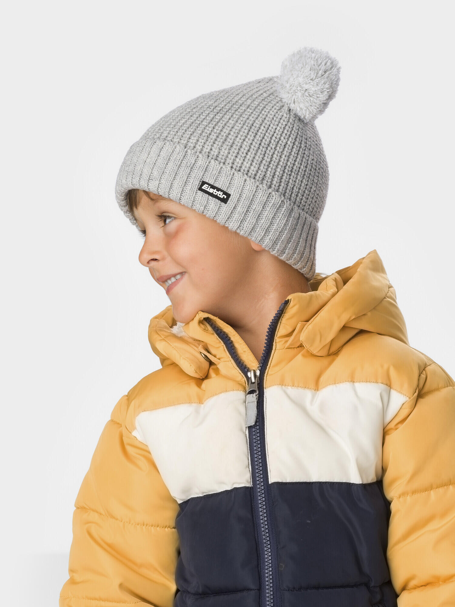 Gorro Ponti infantil con pompón, de invierno, forro polar y cálido 3/3