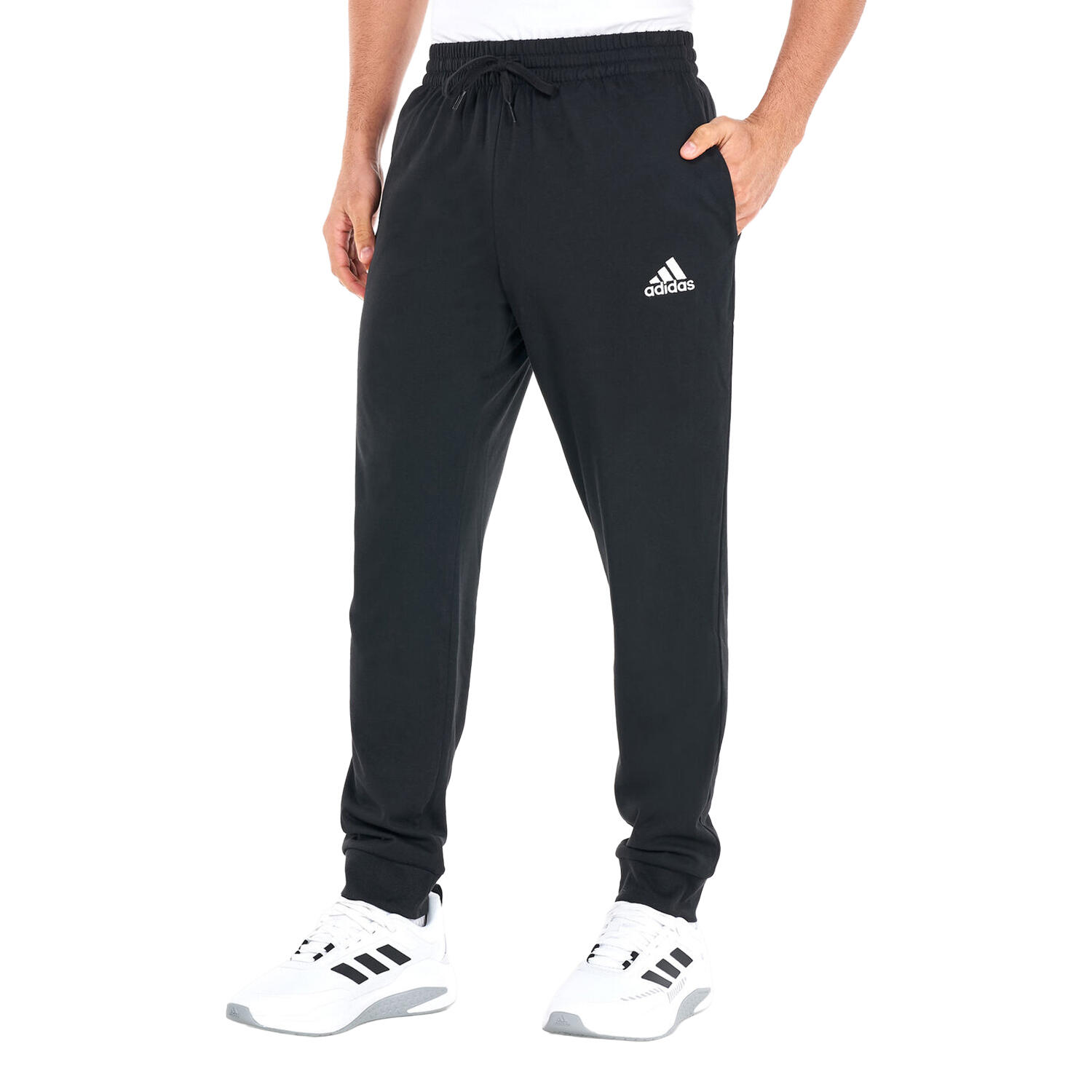 Adidas Mens Essentials Single Jersey Tapered Leg Jogging Bottoms