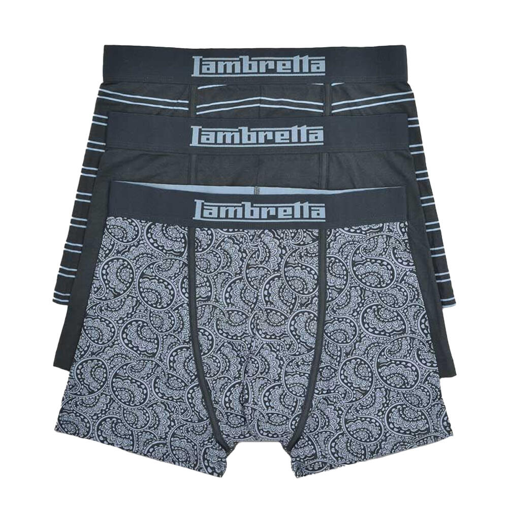 Lambretta Mens Paisley Boxer Shorts (Pack of 3)