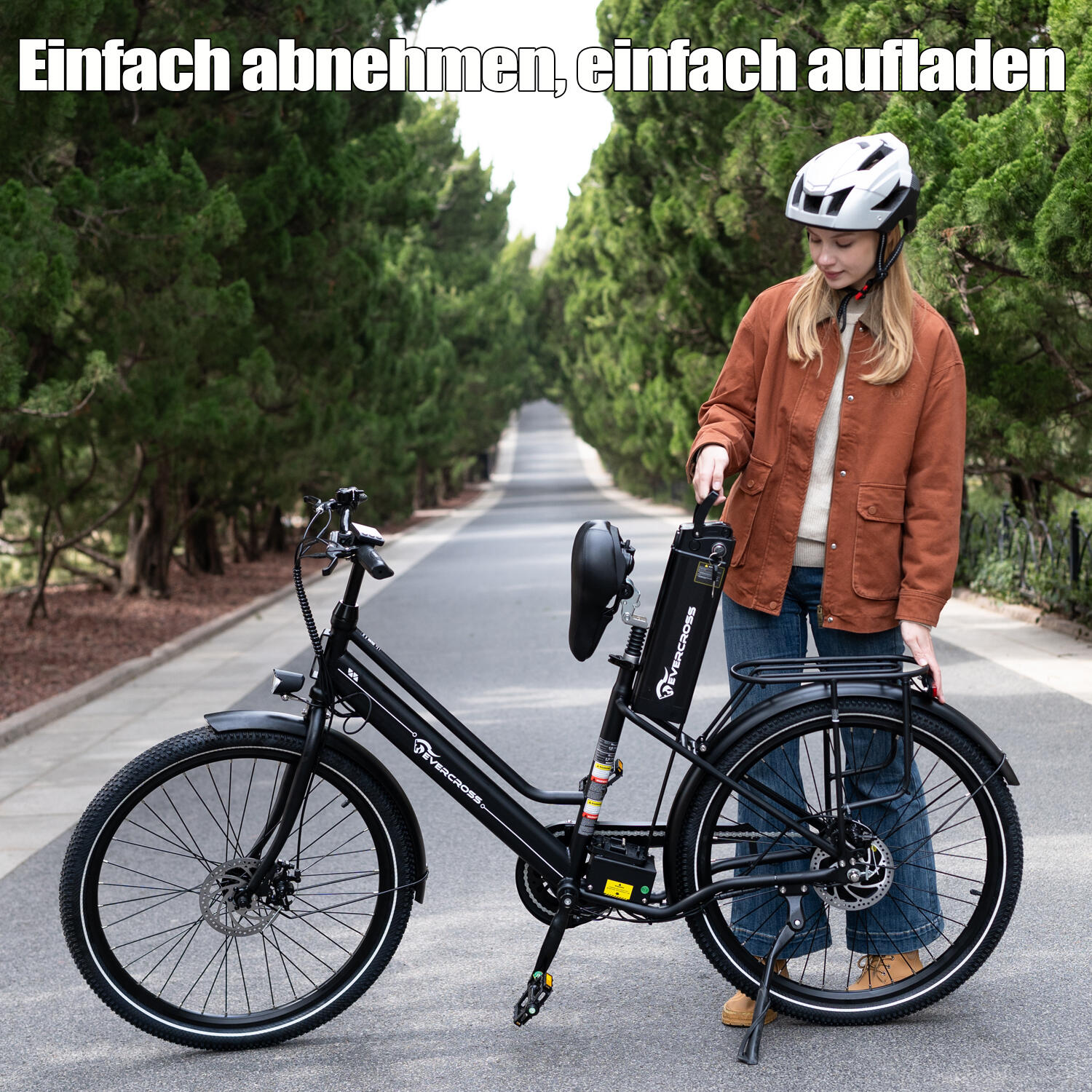 Bici Elettrica Adulti con Pneumatico 26'' 36V15,6Ah APP EVERCROSS - EK8 7/8
