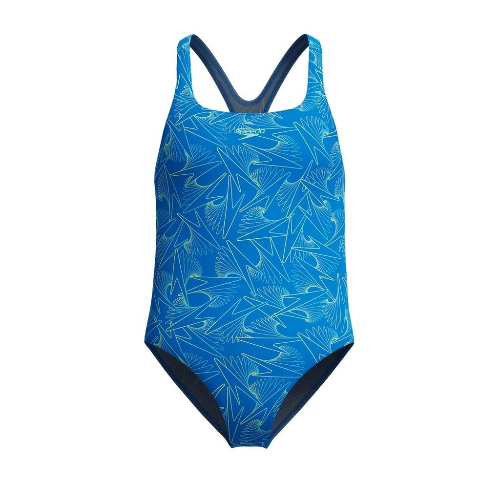 Speedo - Maillot De Bain 1 Pièce Fille Speedo Hyperboom Allover Medalist - Maillot De Bain 1 Pièce - Bleu - 7-8 Ans - Decathlon