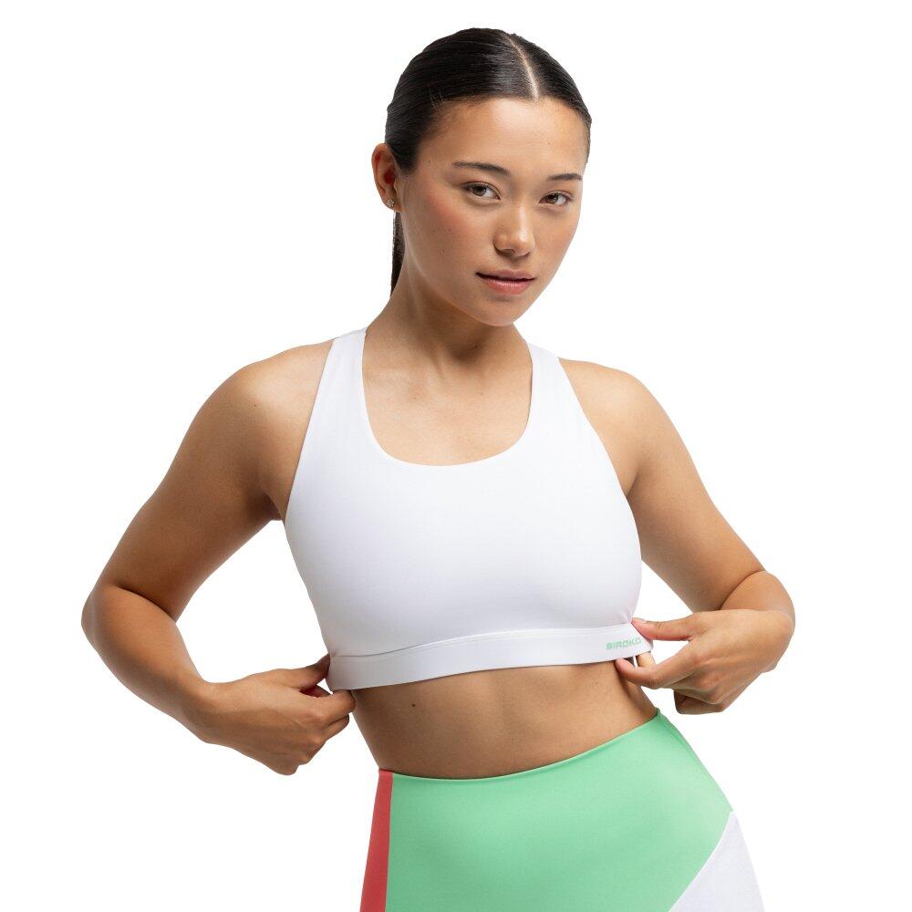 SIROKO Reggiseno sportivo da padel donna sport.padel Krona White Bianco