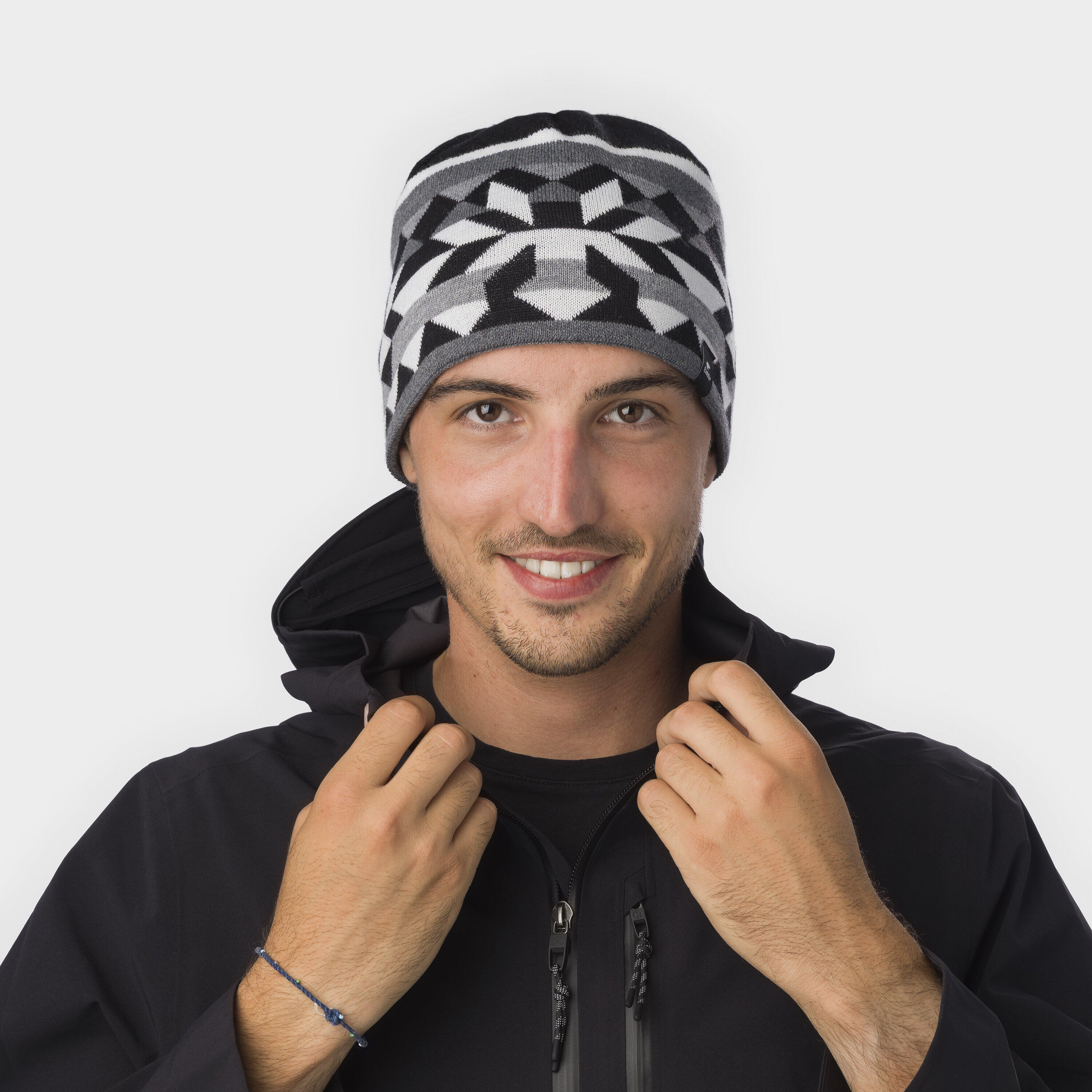 Mütze Pixie Wintermütze Herren Strickmütze Fleece warm Merino 3/5