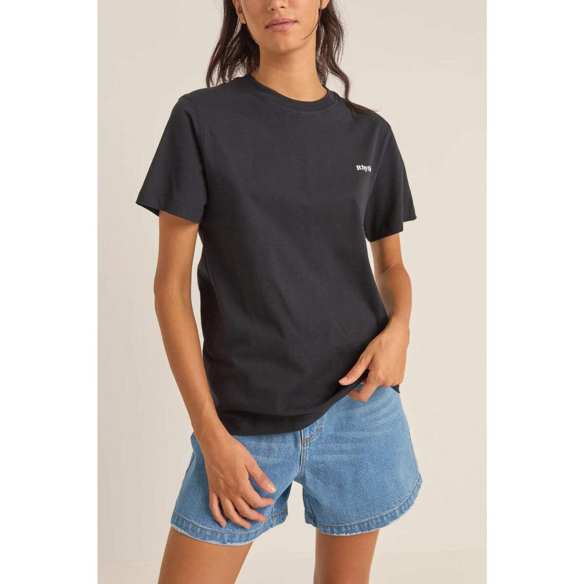 Rhythm - Logo Boyfriend - T-shirt Femme - T-shirt Manches Courtes - Noir - Decathlon