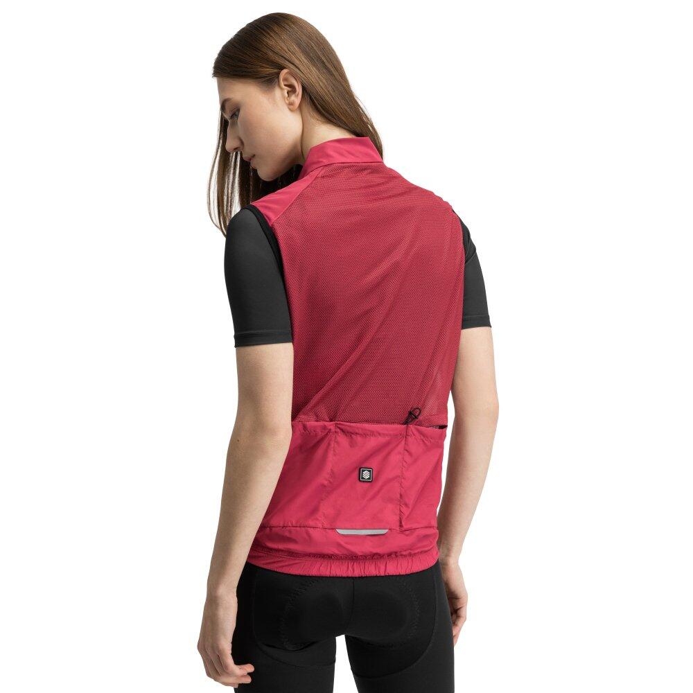Gilet vélo coupe-vent femme Cyclisme V1-W Hautacam Rouge 2/8