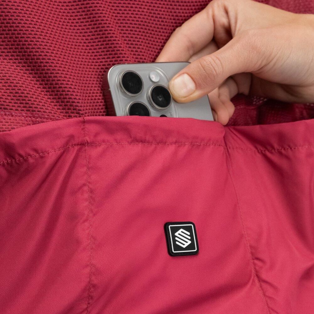 Gilet vélo coupe-vent femme Cyclisme V1-W Hautacam Rouge 5/8