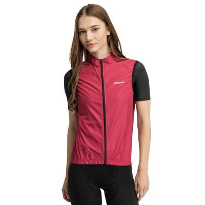 Gilet antivento da ciclismo da donna V1-W Hautacam Rosso