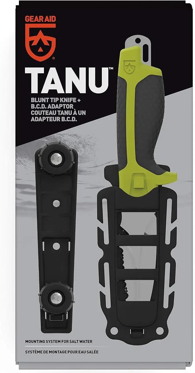 GEAR AID Nůž TANU™ green + B.C.D. Adapter,