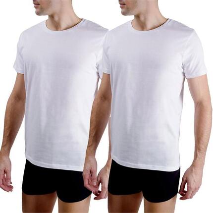 Lot de 2 t-shirts homme col rond avec broderie sur la poitrine