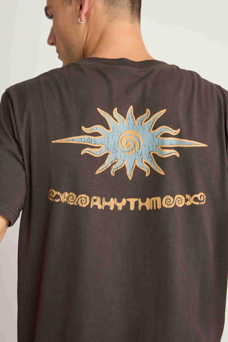Flame Bedrukt Vintage Korte Mouw - T-Shirt Heren 3/4