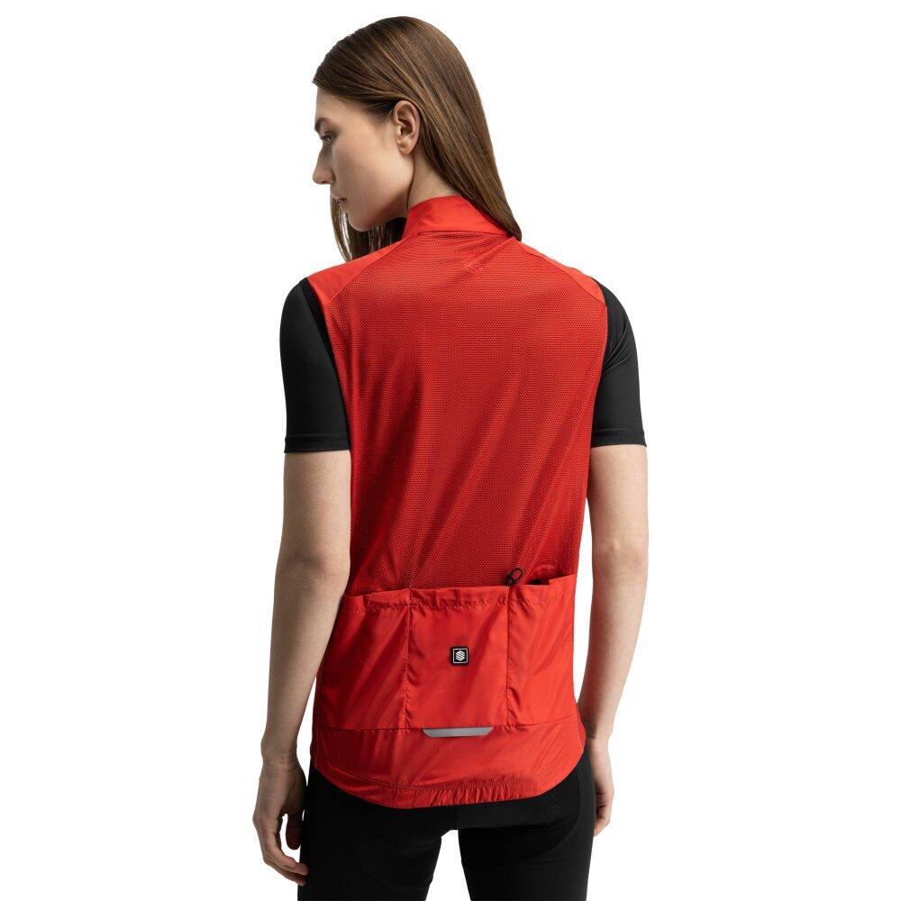 Gilet vélo coupe-vent femme Cyclisme V1-W Cordal Rouge 2/8
