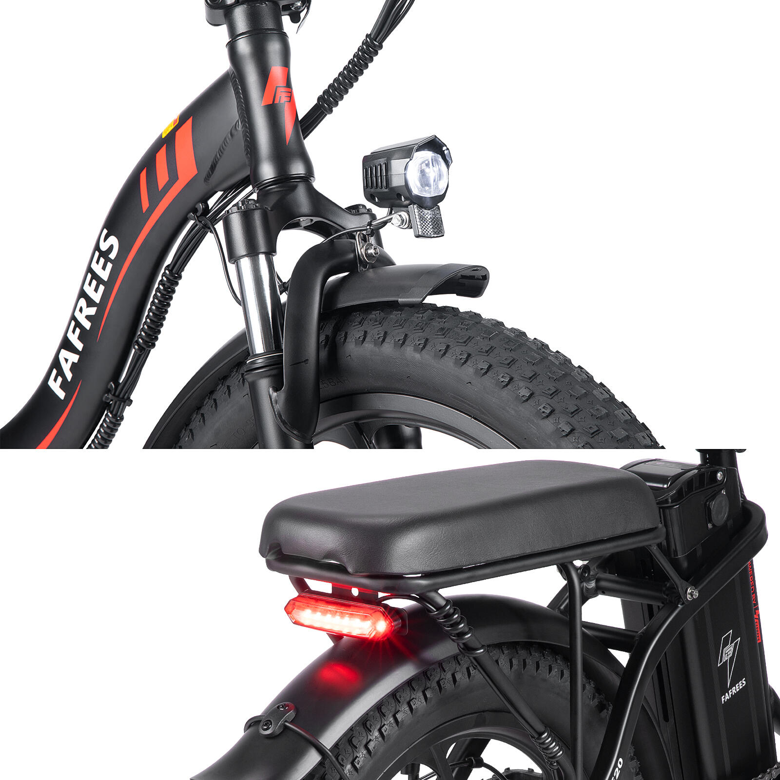 Bicicleta eléctrica plegable FAFREES F20, motor de 250W, batería de 36 V y 18 AH 4/7