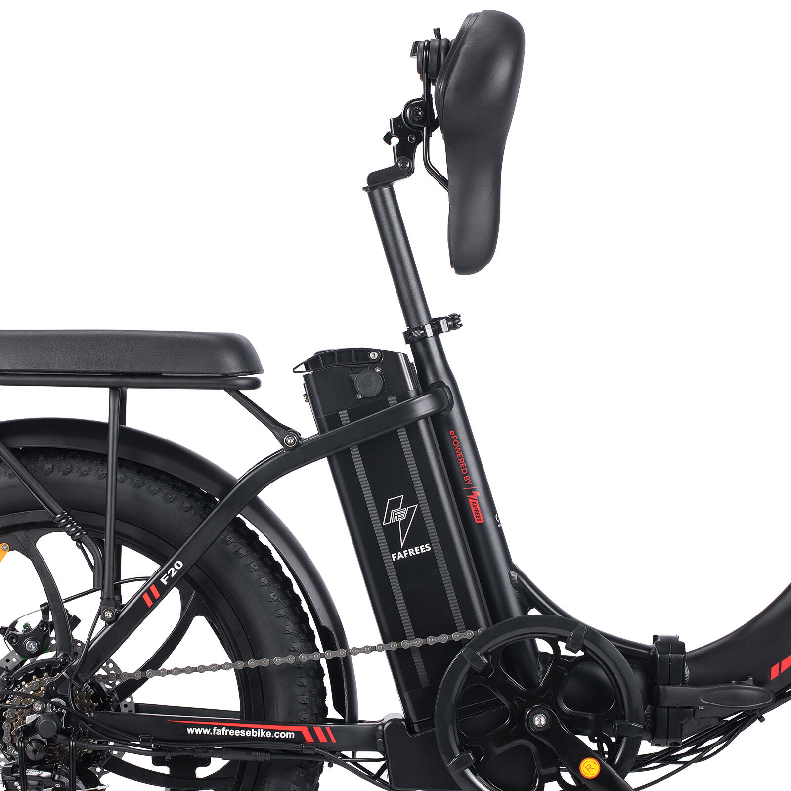 Bicicleta eléctrica plegable FAFREES F20, motor de 250W, batería de 36 V y 18 AH 6/7