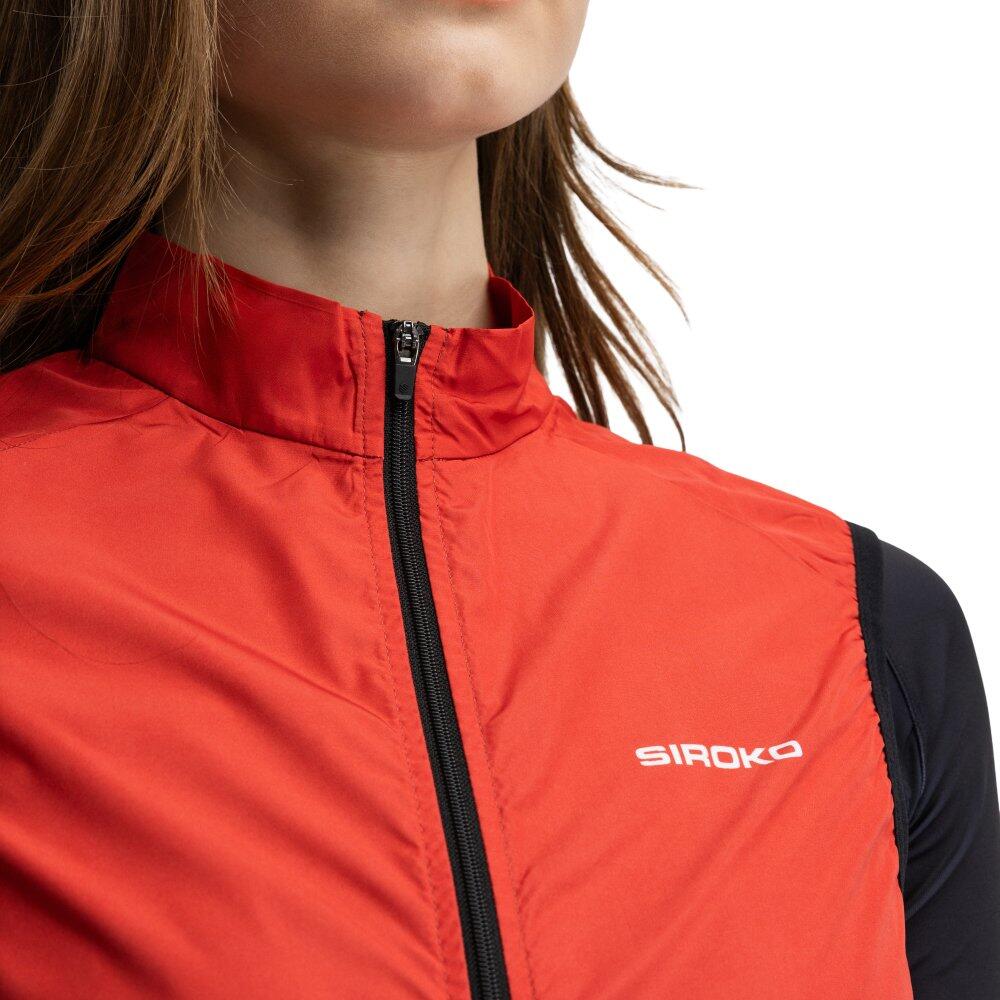 Gilet vélo coupe-vent femme Cyclisme V1-W Cordal Rouge 4/8