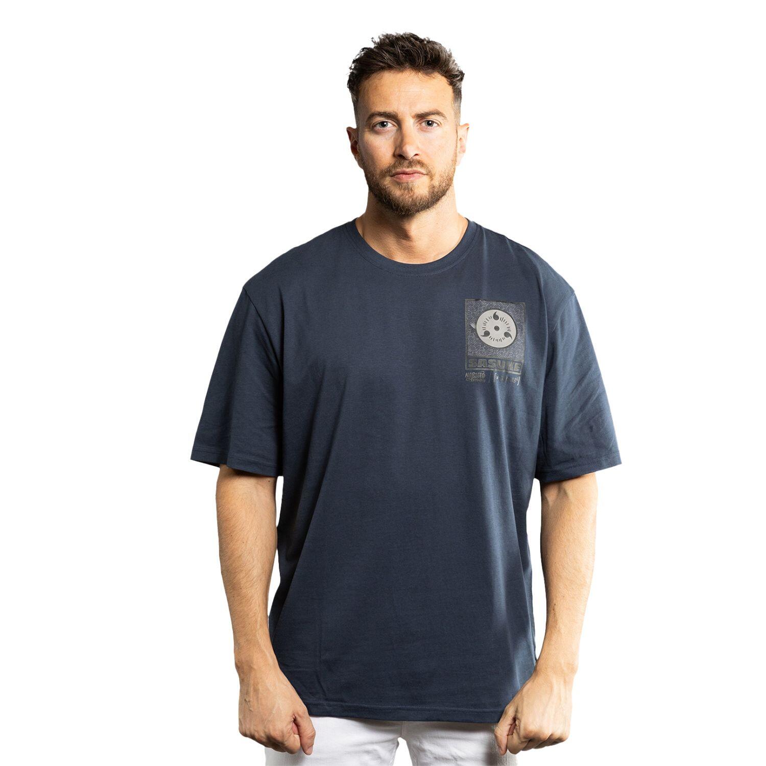 T-shirt homme relax fit avec print Naruto Shippuden Sasuke 1/5