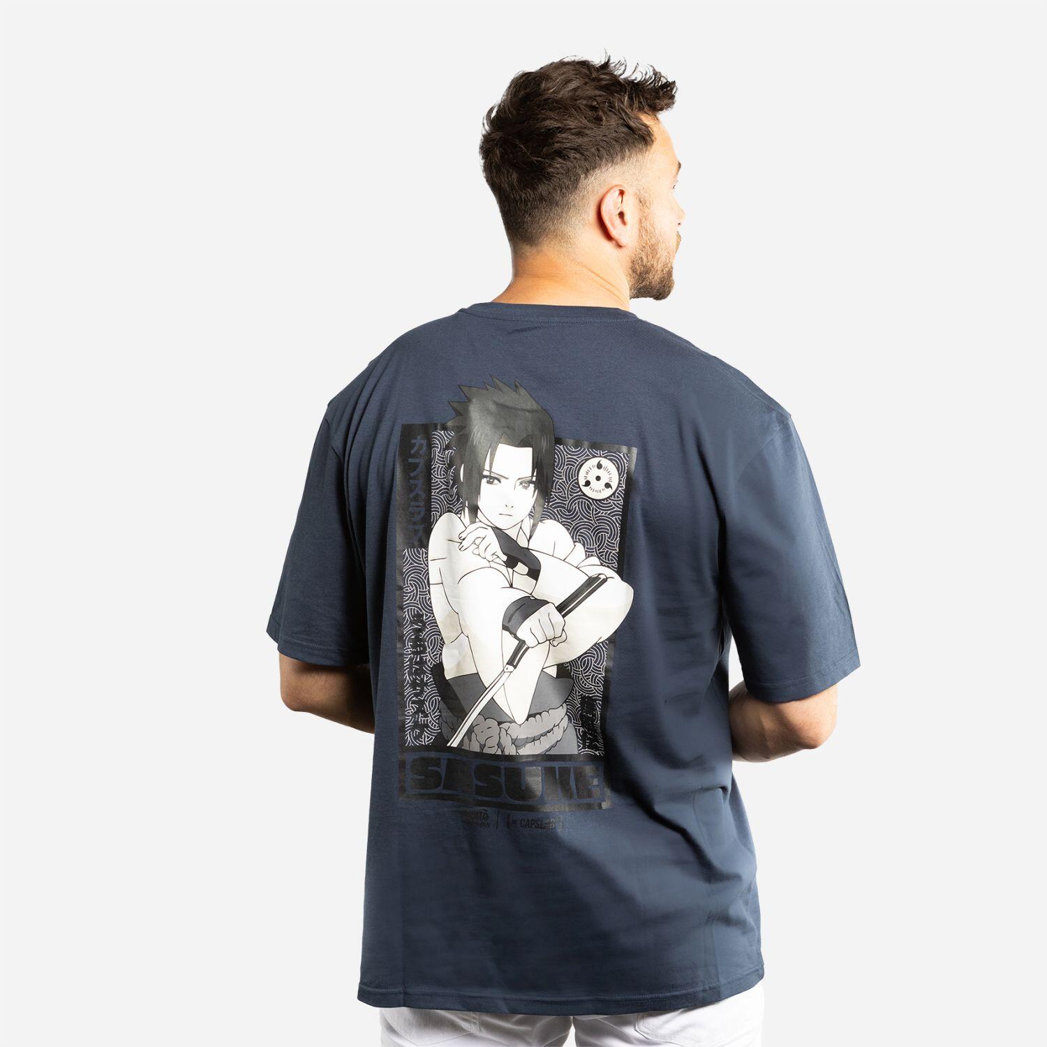 T-shirt homme relax fit avec print Naruto Shippuden Sasuke 2/5