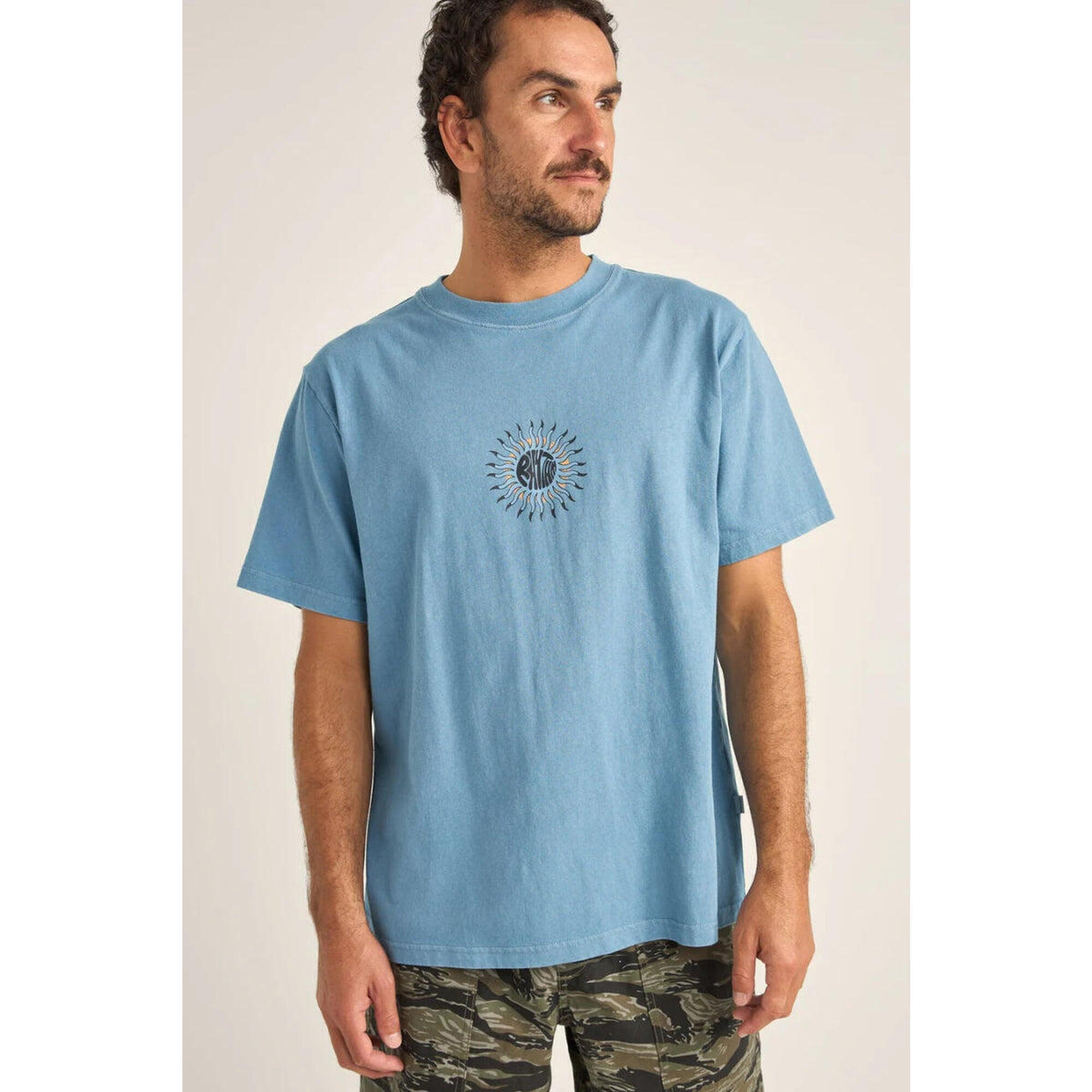 Rhythm - Sum Beams Vintage - T Shirt Homme - T-shirt Manches Courtes - Bleu - Decathlon