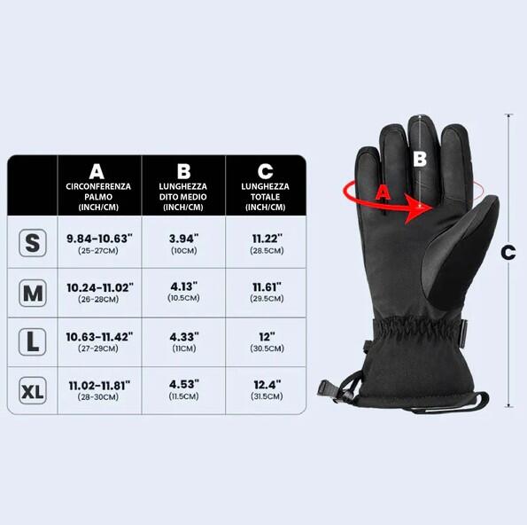 Outdoor master Guanti da Neve 3M Impermeabili/Antivento/Touchscreen/Isolamento 3/3