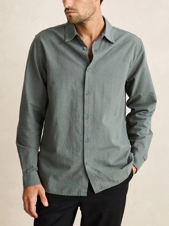 Classic Linen  - Chemise Homme Manches Longues 3/5