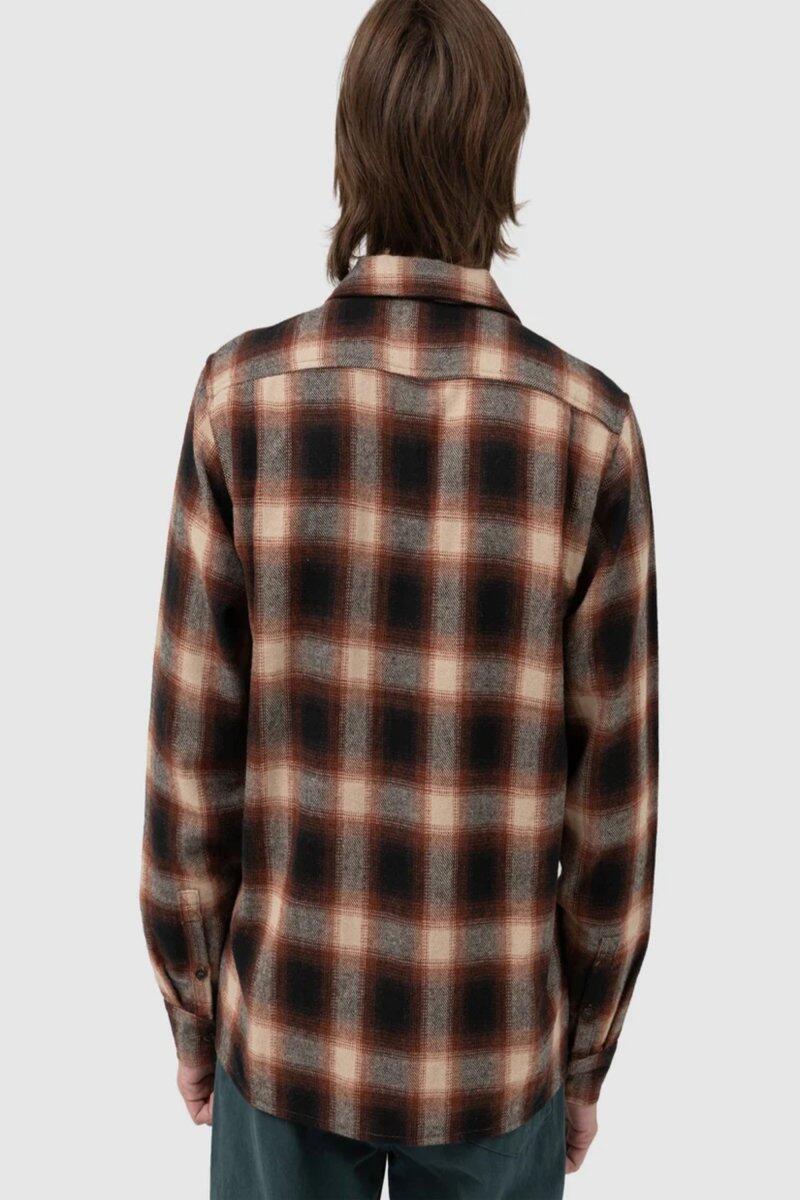 Camisa de franela de manga larga Plaid Ls para hombre 2/4
