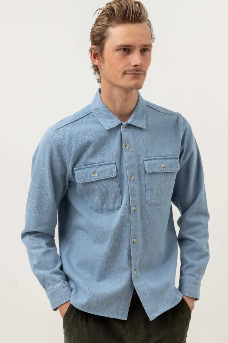 Denim Ls Shirt Chemise Jean Manches Longues Homme 2/4