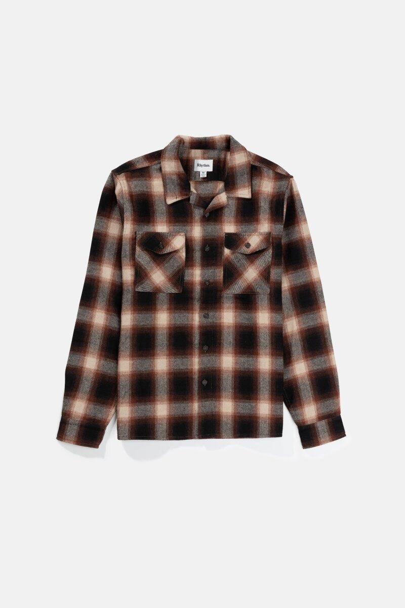 Camisa de franela de manga larga Plaid Ls para hombre 4/4