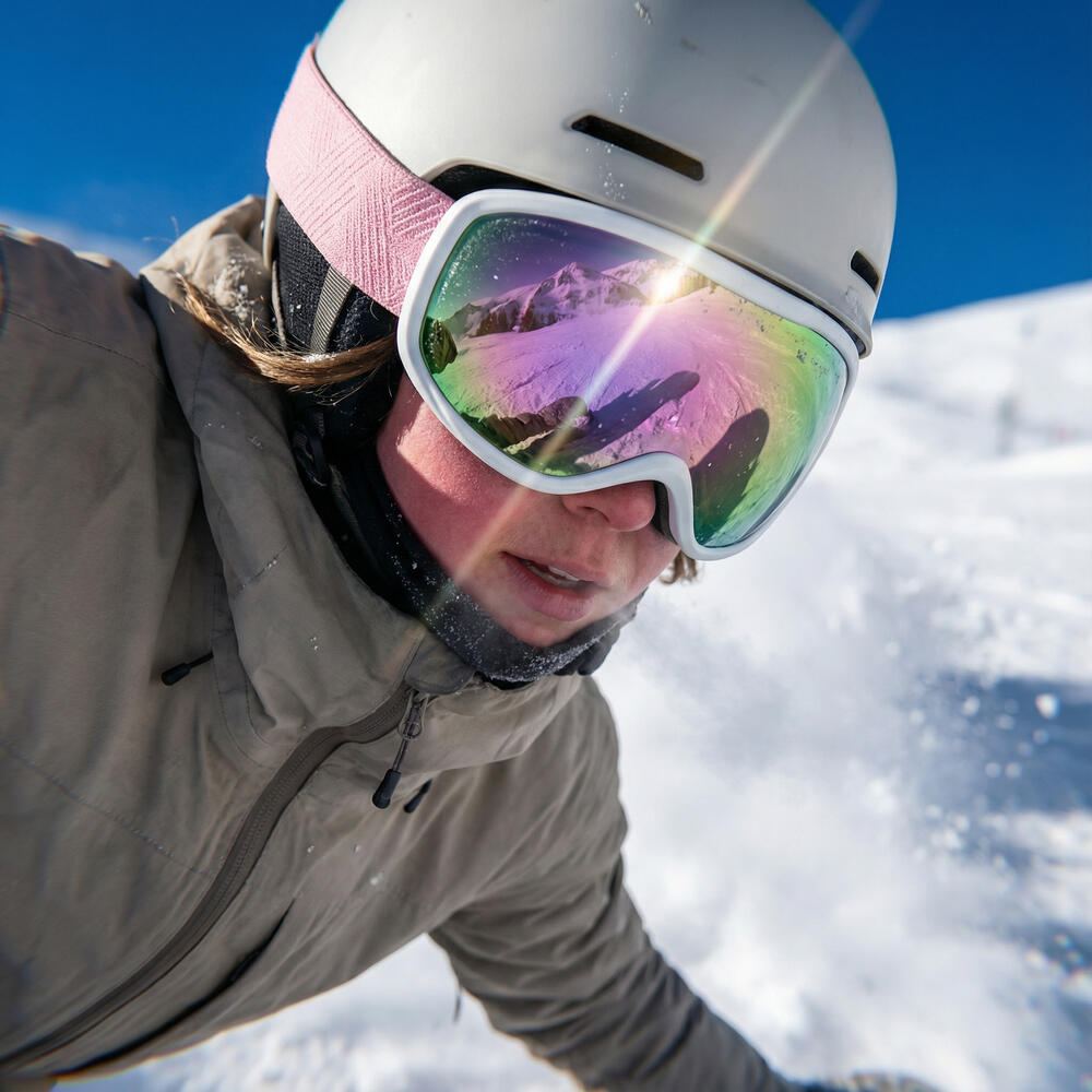 Maschera da Sci e Snowboard Fluor HX-053 Lente Viola Specchiata Unisex 3/3