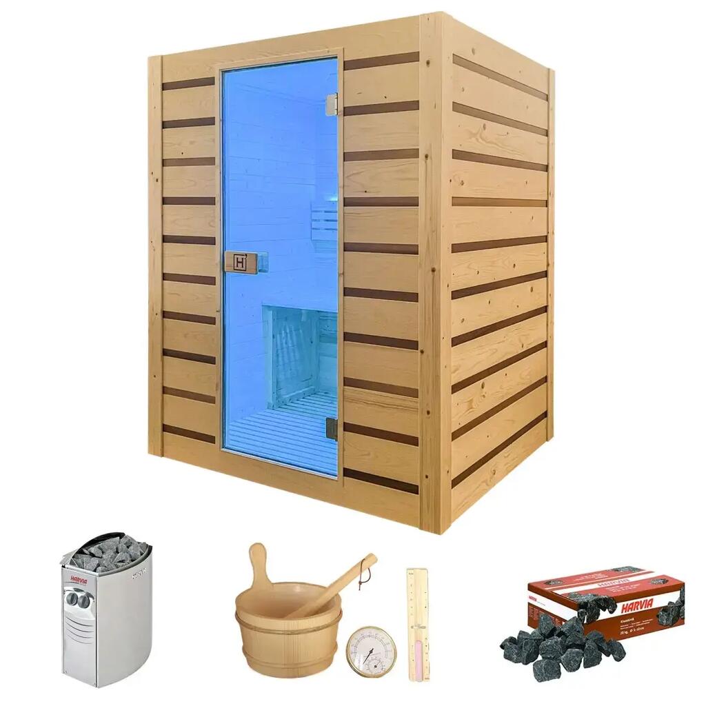 Parná sauna ECCOLO pre 2 osoby, rovnomerné teplo a ušľachtilé materiály