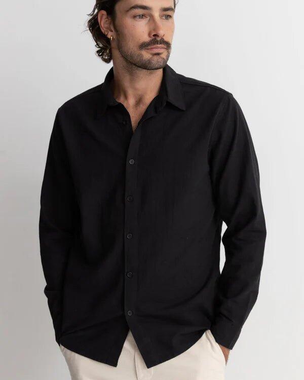 Classic Linen - Camisa de Manga Larga para Hombre 3/4