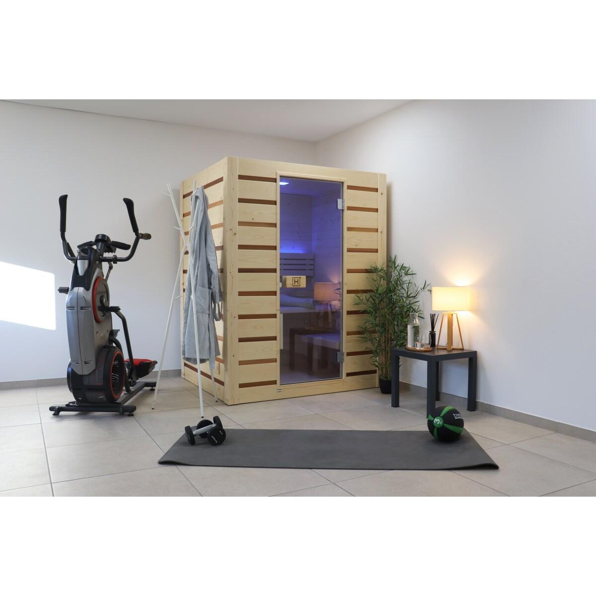 ECCOLO 2 places Sauna vapeur traditionnel, chaleur homogène et matériaux nobles 4/7