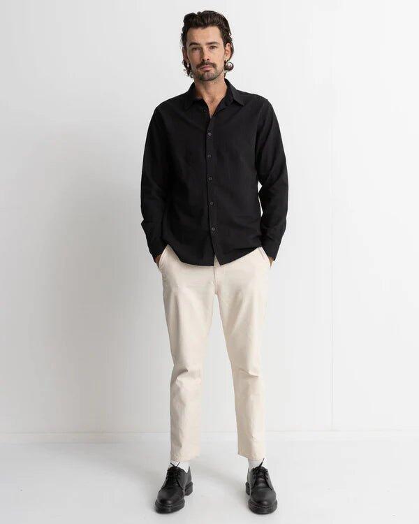 Classic Linen - Camisa de Manga Larga para Hombre 1/4
