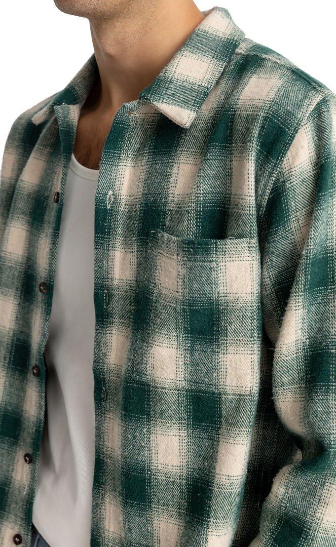 Camisa de franela de manga larga Plaid Ls para hombre 2/5