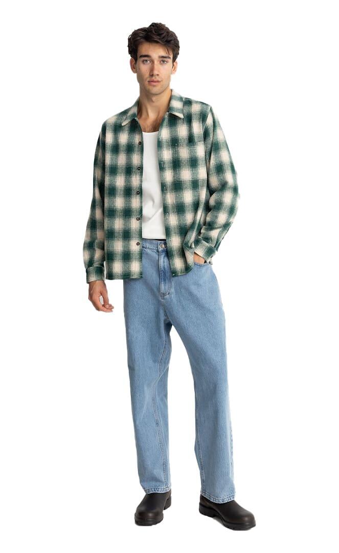 Camisa de franela de manga larga Plaid Ls para hombre 4/5