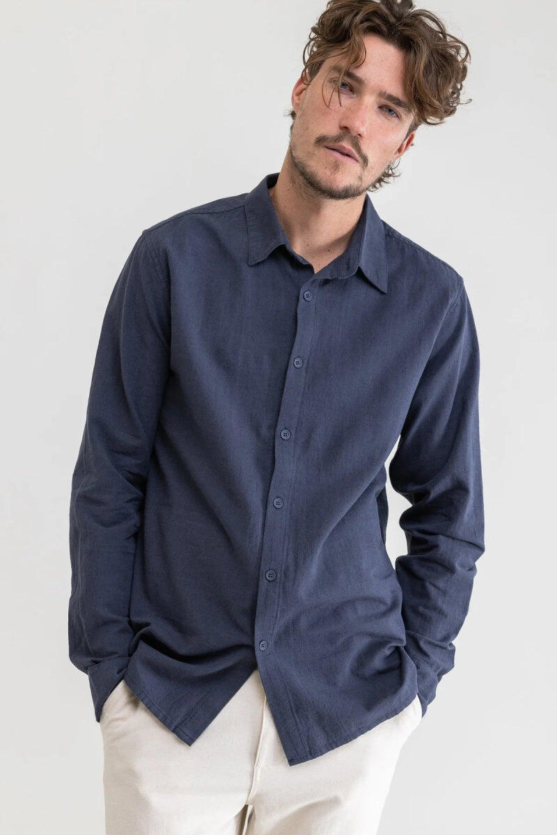 Classic Linen - L/S Chemise Homme 1/4