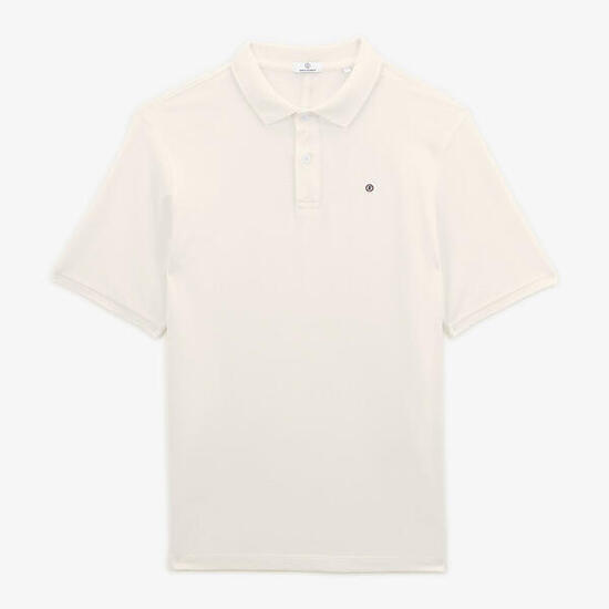 Polo en maille de coton piqué Lucas blanc off-white