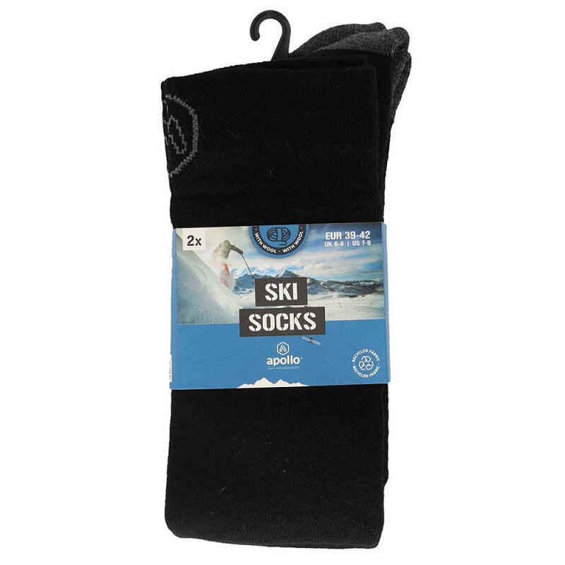 Skisokken Unisex - Badstof zool - Maat 35 t/m 48 - 2-Pack 4/4