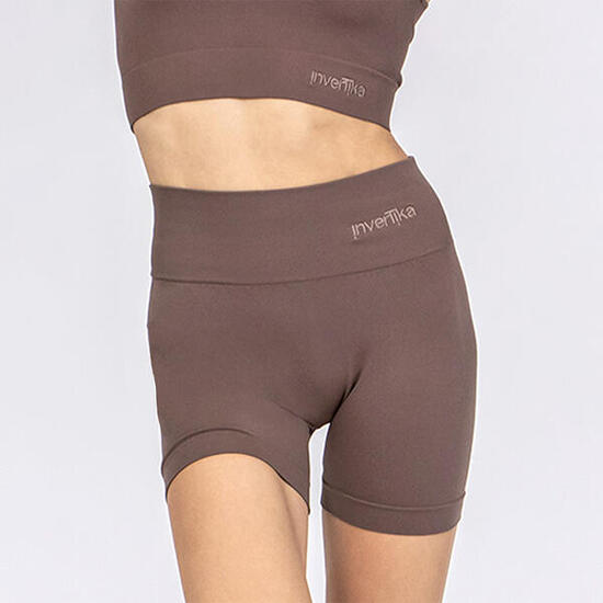 Shorts donna vita alta push up senza cuciture allenamento e tempo libero Blu