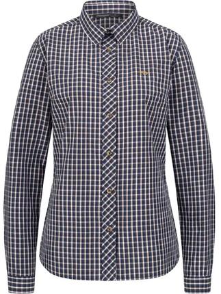Damen Bluse Juanita - Dunkelblau / Weiß kariert