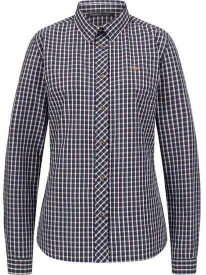 Damen Bluse Juanita - Dunkelblau / Weiß kariert
