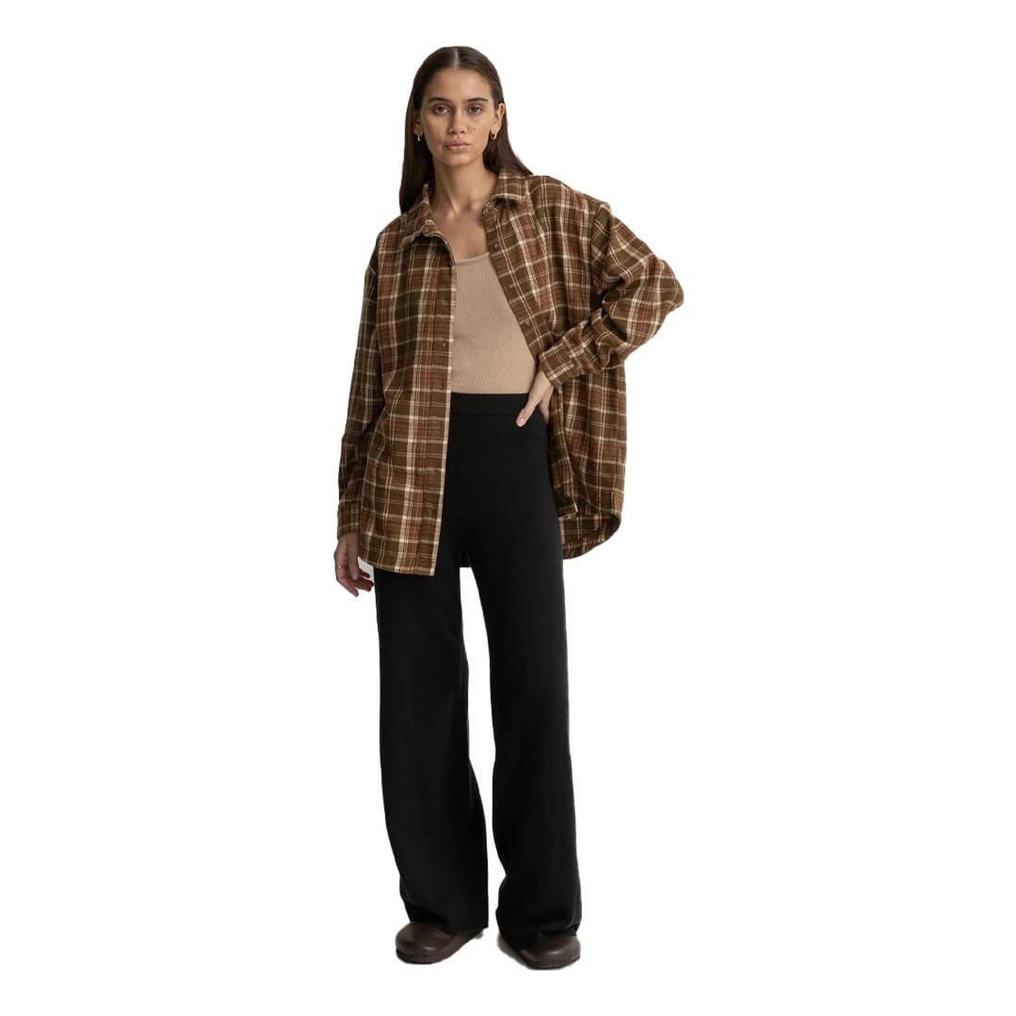 Rhythm - Flannel - Chemise Oversized Femme - Chemise Manches Longues - Marron - Decathlon