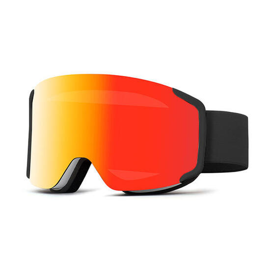 Ski- und Snowboardbrille Fluor HX-054 Scheibe Silber Verspiegelt Unisex