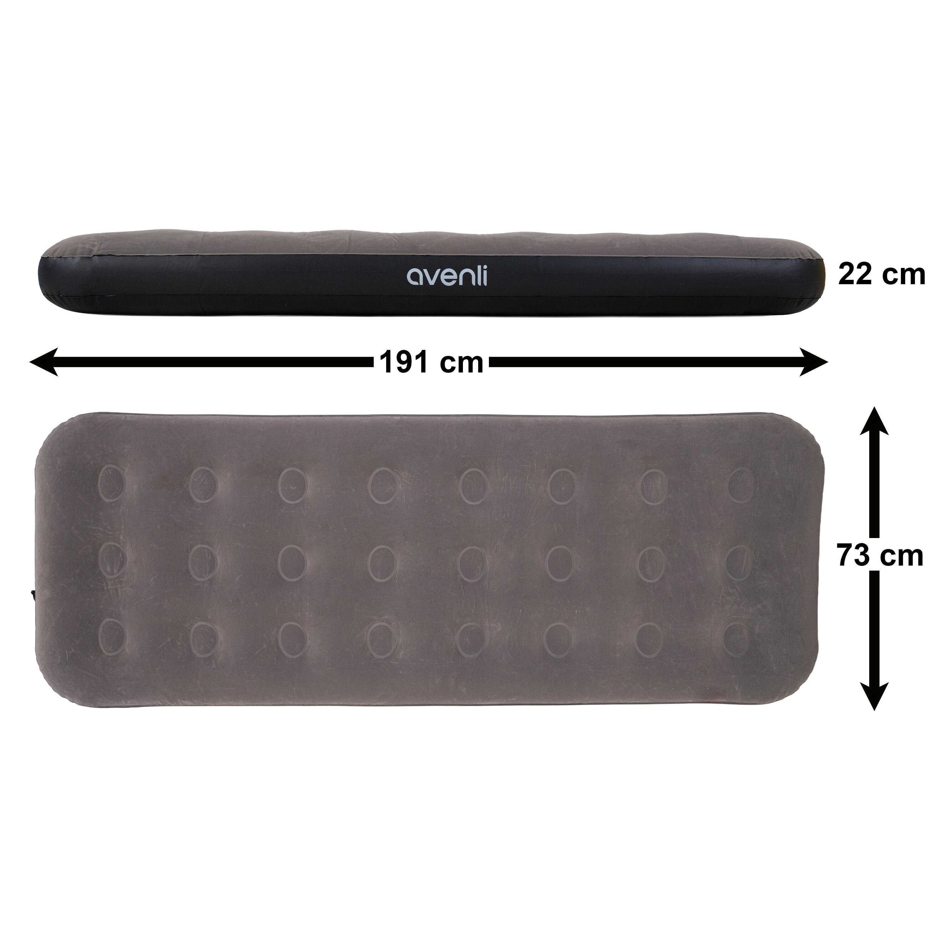 Materac flokowany Avenli 1 osobowy 191x73x22CM 5/6