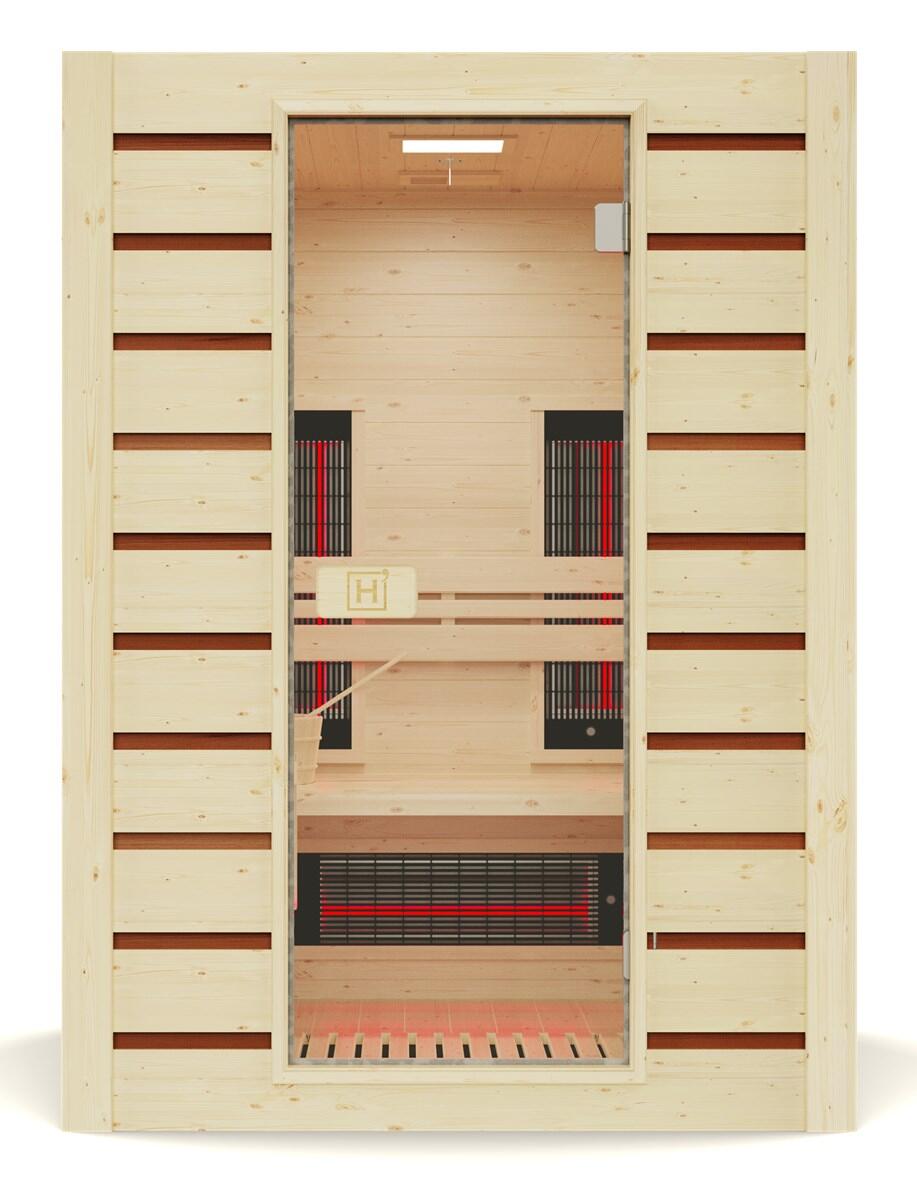 Hybrid Combi 2 places – Sauna vapeur et infrarouge avec LED et audio intégré 5/7