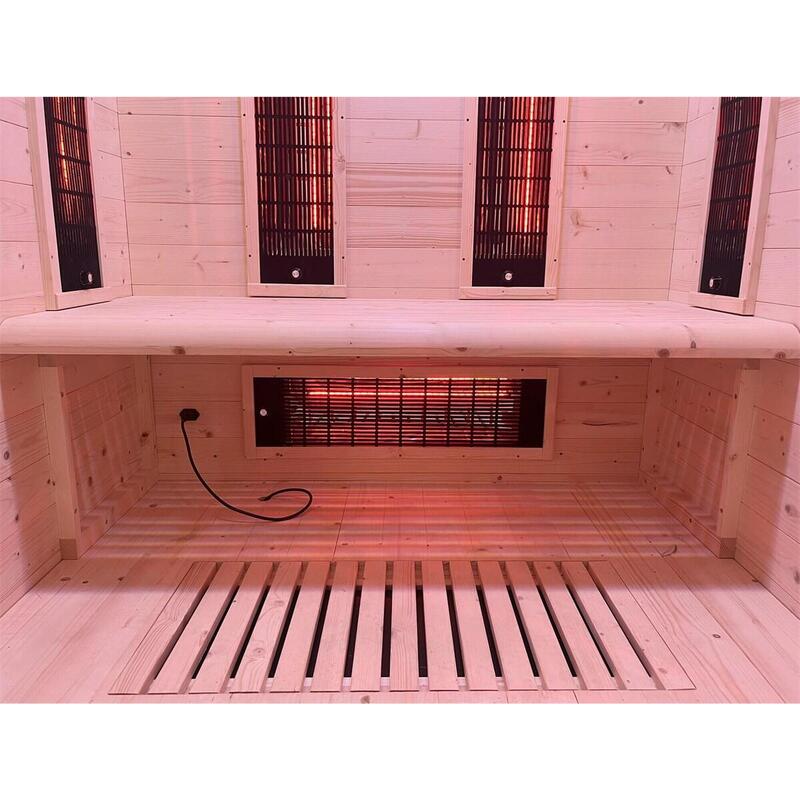 Hybrid Combi 2 locuri – Saună cu aburi și infraroșu cu LED și audio
