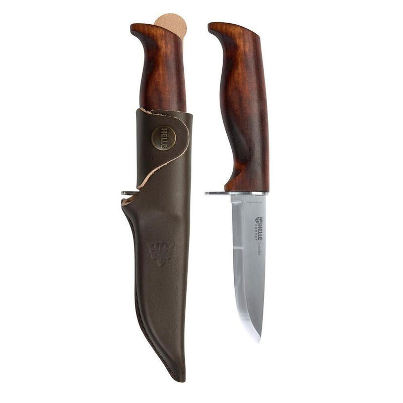 CUTIT HELLE SPEIDER, OTEL INOX, TEACA PIELE, LAMA 89 MM