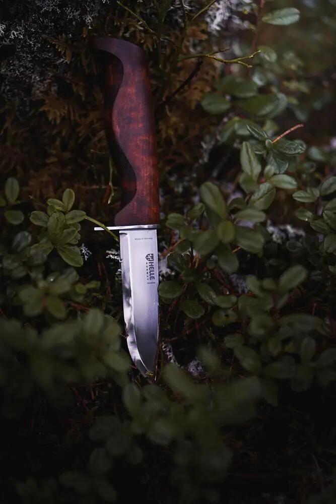 HELLE SPEIDER kés, rozsdamentes acél, bőrtok, 89 mm penge 4/5