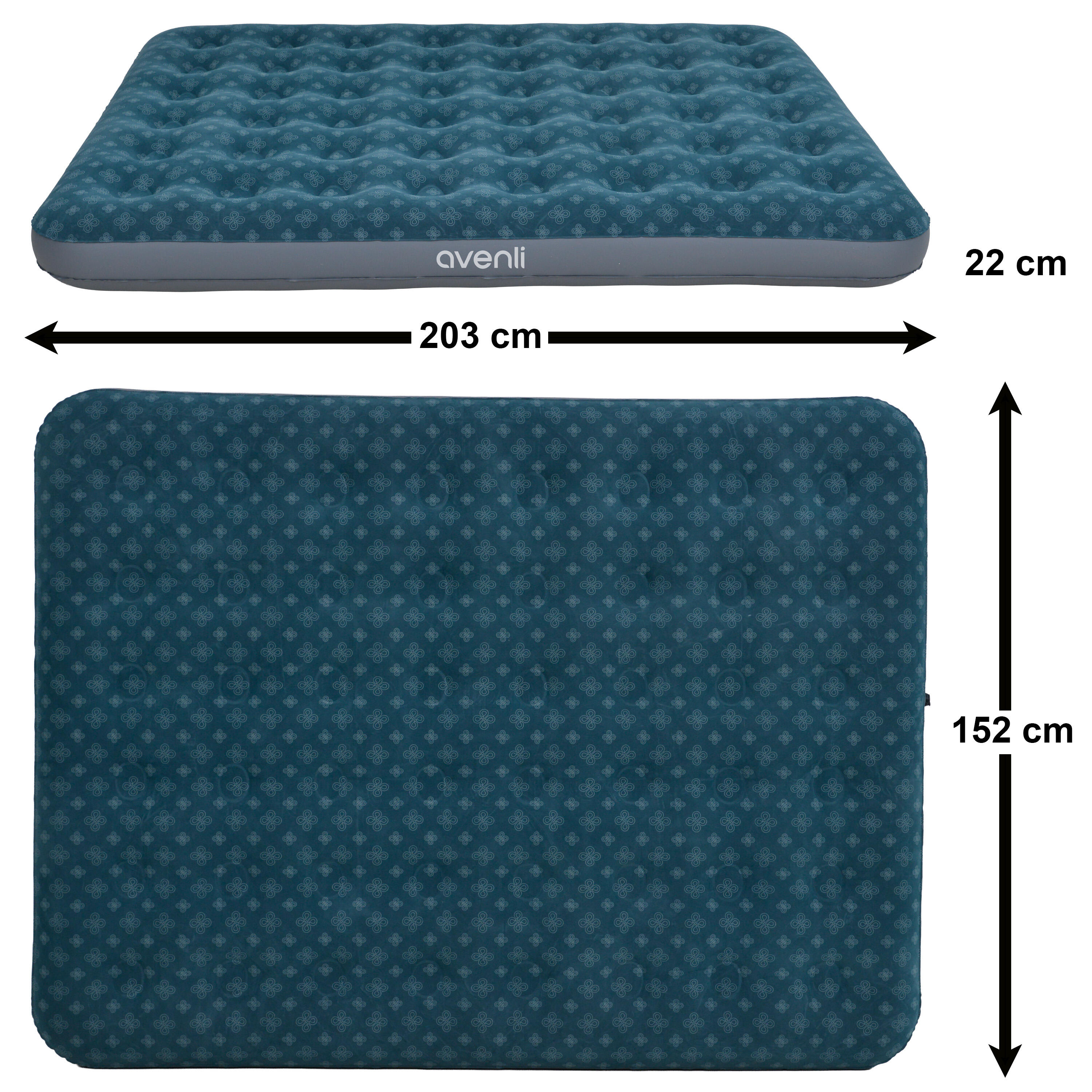 Luftmatratze Camping 2 Personen 203x152x22cm Luftbett Campingmatratze 5/7