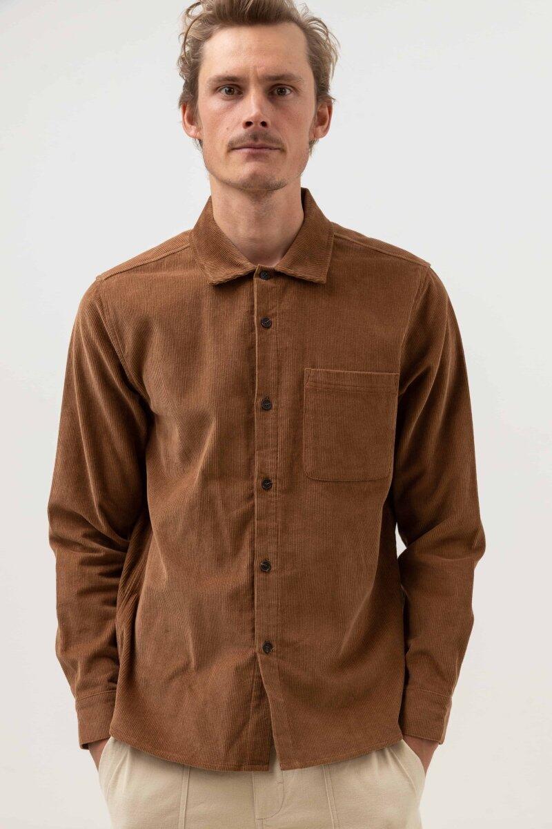 Camisa de pana de manga larga para hombre 2/4