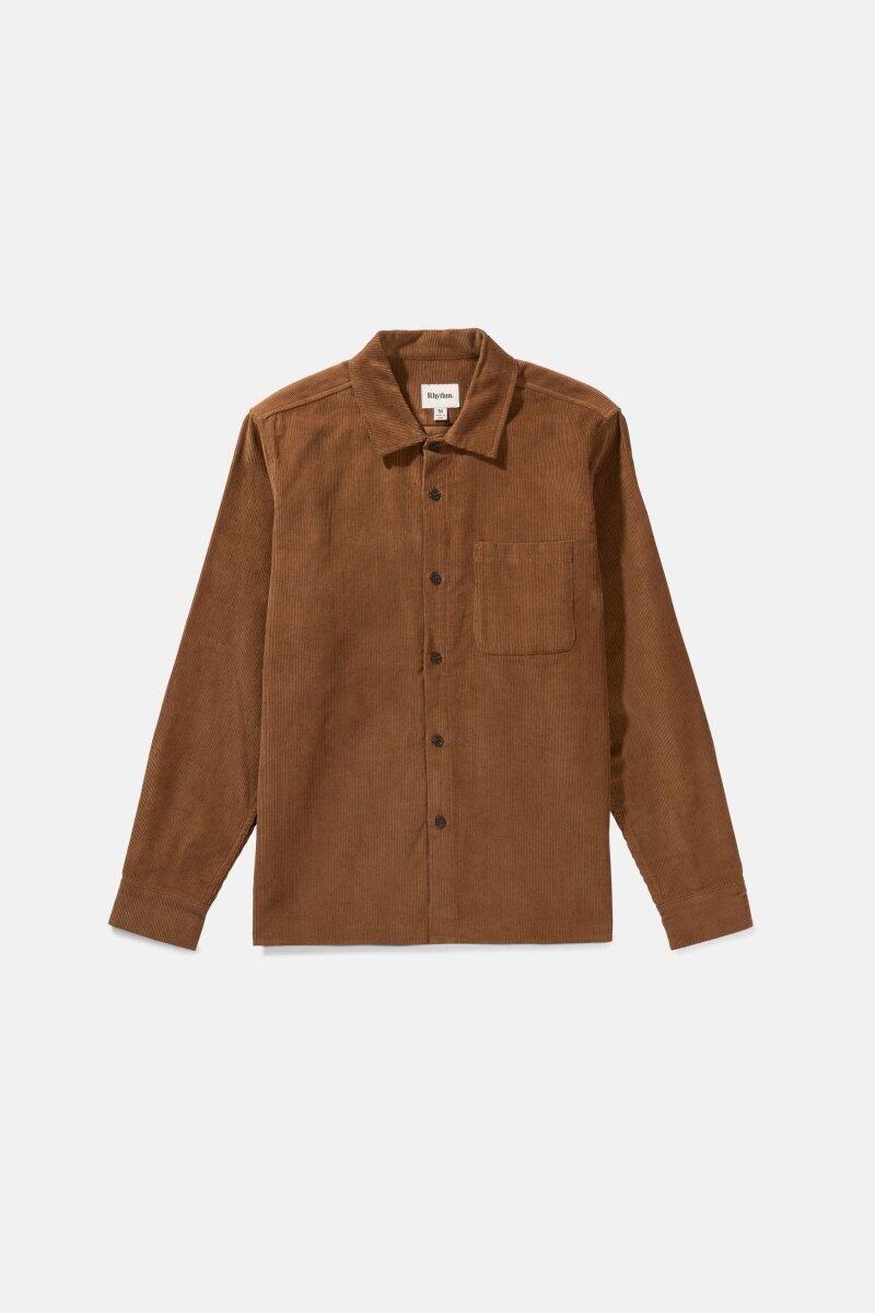 Camisa de pana de manga larga para hombre 4/4